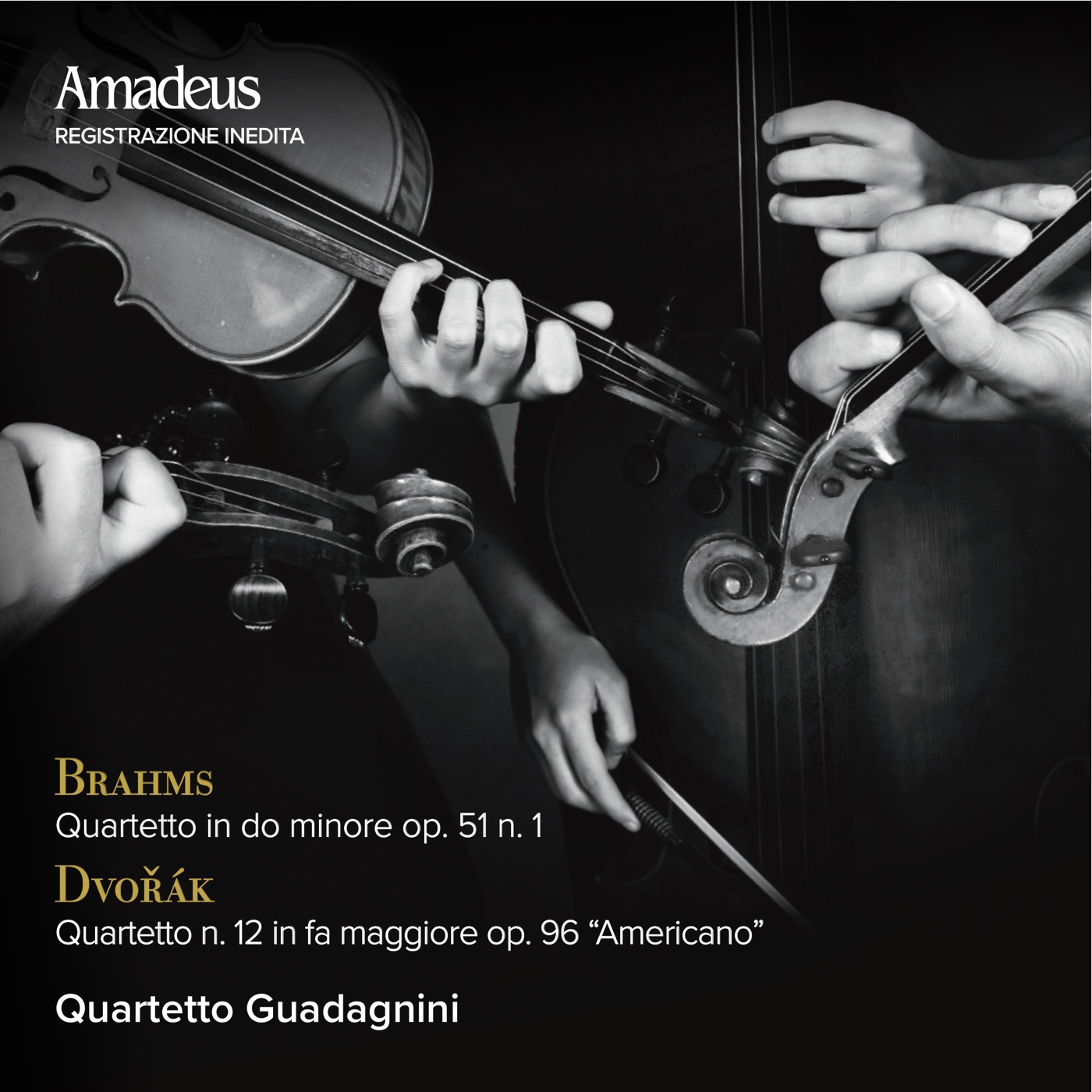 Brahms: String Quartet No. 1 · Dvořák: String Quartet No. 12 ‘American’ — album cover