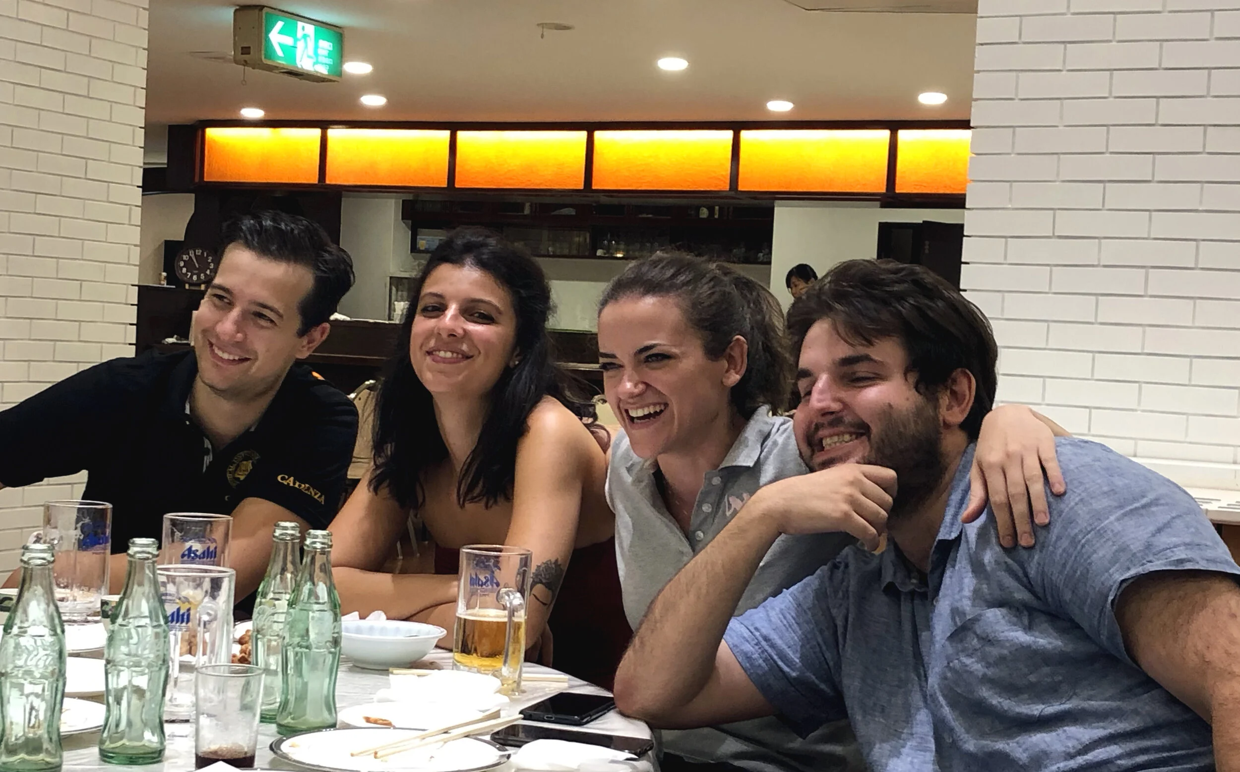 Quartetto Guadagnini sharing an informal moment